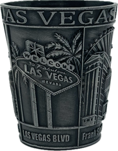 Las Vegas 3D Metal Shot Glass