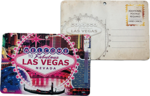 Las Vegas Skyline Wood Postcards