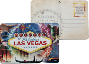 Las Vegas Skyline Wood Postcards