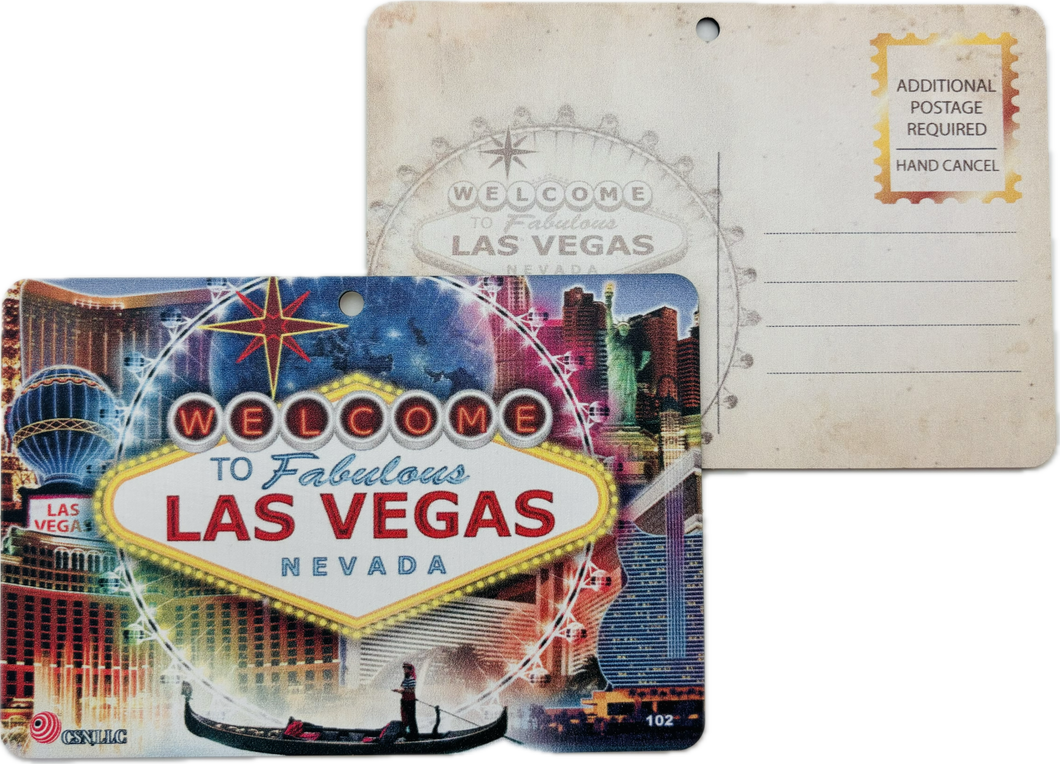 Las Vegas Skyline Wood Postcards