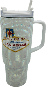 Blinged Out Las Vegas Tumbler – Vegas Sign with Iconic Stanley Design