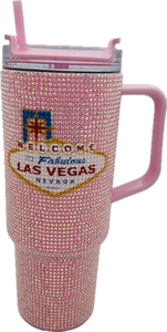 Blinged Out Las Vegas Tumbler – Vegas Sign with Iconic Stanley Design