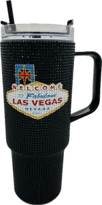 Blinged Out Las Vegas Tumbler – Vegas Sign with Iconic Stanley Design
