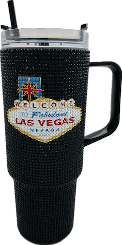 Blinged Out Las Vegas Tumbler – Vegas Sign with Iconic Stanley Design