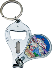 Las Vegas Bottle Opener Nail Clipper Keychain