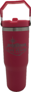 Las Vegas Engraved  Stainless Steel Tumbler W/ Handle