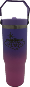 Las Vegas Engraved  Stainless Steel Tumbler W/ Handle