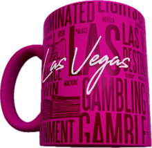 Las Vegas Pink Word Collage Mug
