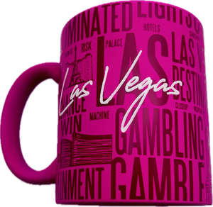 Las Vegas Pink Word Collage Mug