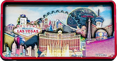 Vegas Skyline 3D Design MDF Magnet