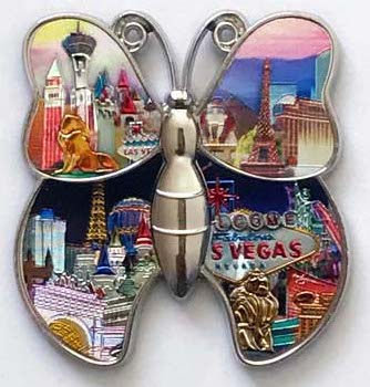 Las Vegas Butterfly Foil Magnet