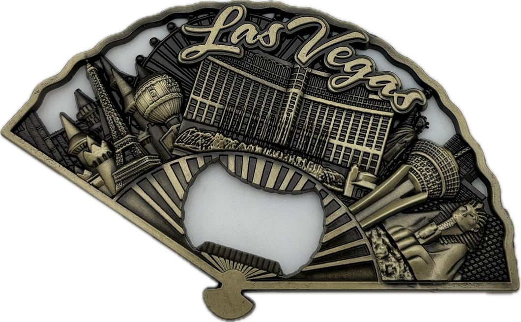 Las Vegas 3D Design Fan Bottle Opener Magnet
