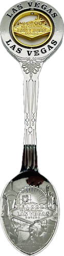Las Vegas Spinning Sign Souvenir Spoon