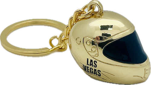 Las Vegas Open Wheel Racing Helmets Keychiain