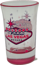 Tinted Transparent Drinkware w/ Las Vegas Welcome Sign (Bistro Mug & Shot Glass)