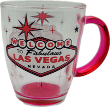 Tinted Transparent Drinkware w/ Las Vegas Welcome Sign (Bistro Mug & Shot Glass)