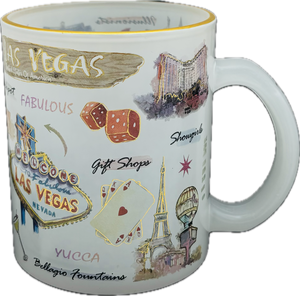 Las Vegas Culture Frosted Glass Mug