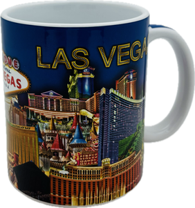 Las Vegas Blue Skyline Mug