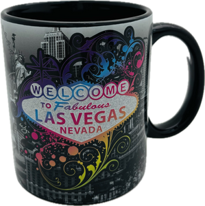 Las Vegas Colorful Filigree Sign and Landmark Mug