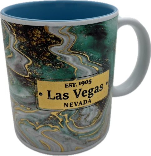 Las Vegas Stone Mug w/ FOIL Sign