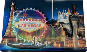 Las Vegas Landmarks 3D Multi-Foil Magnet