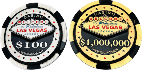 Las Vegas 3D Poker Chip Magnets