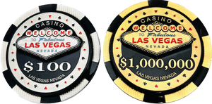 Las Vegas 3D Poker Chip Magnets