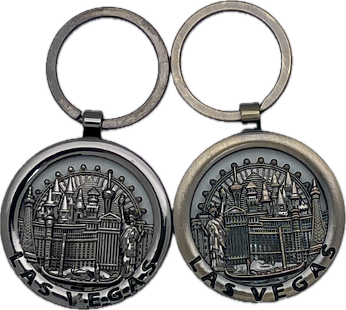 Las Vegas 3D Landmark Metal Keychain