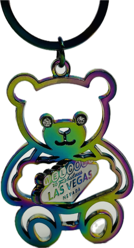 Las Vegas Teddy Bear Keychain