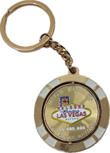 Vegas High Roller Spinning Poker Chip Keychain