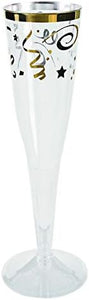 Plastic Champagne Glasses - 6 Pack