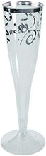 Plastic Champagne Glasses - 6 Pack