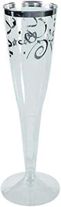 Plastic Champagne Glasses - 6 Pack