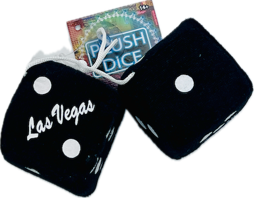 Las Vegas Black Fuzzy Dice