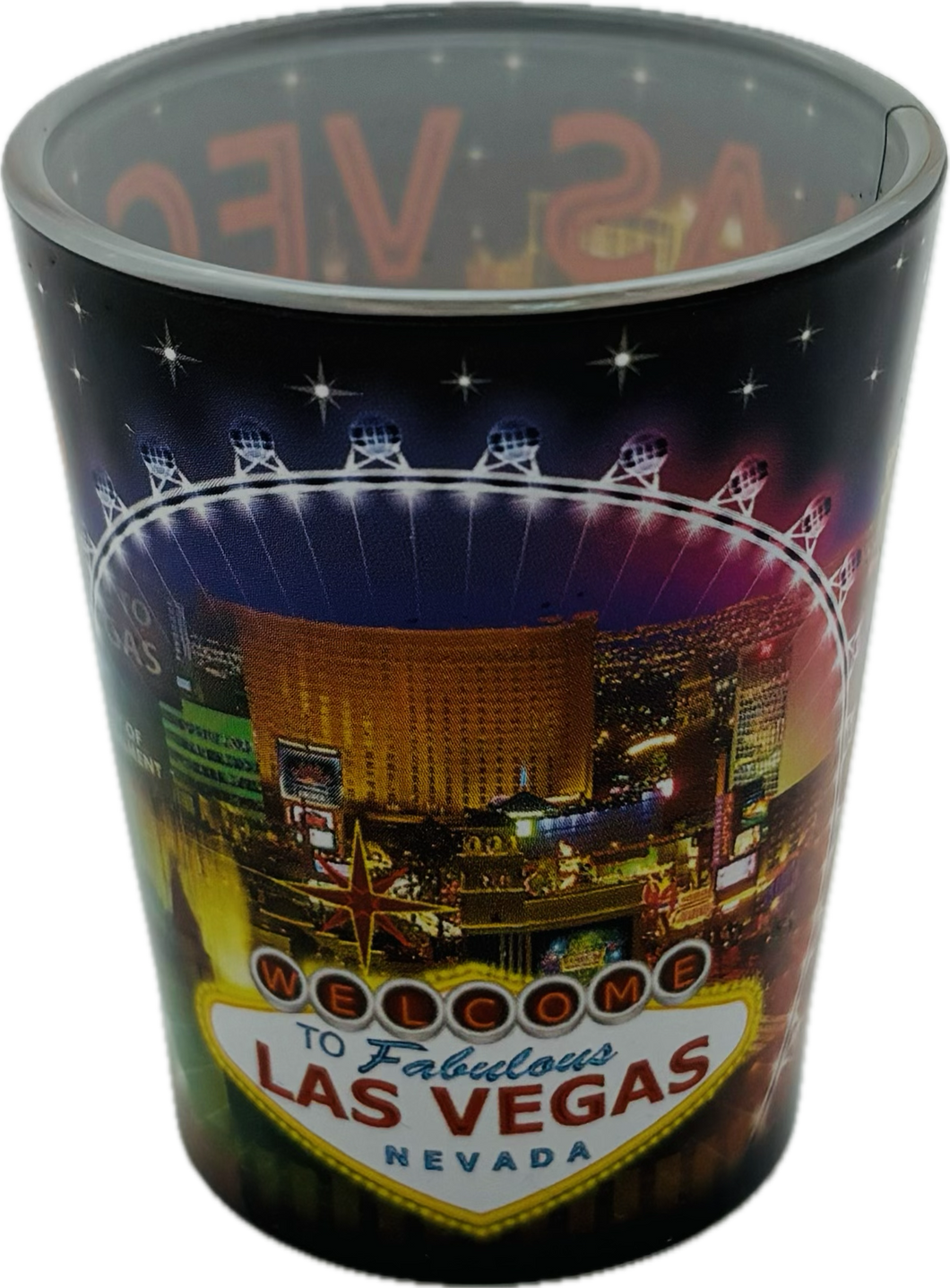 Las Vegas Landmarks Shot Glass (Black)