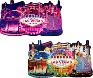 Las Vegas Landmarks Multi-Foil Magnet