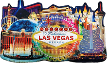 Las Vegas Landmarks Multi-Foil Magnet