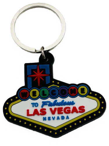 Rubber Welcome to Fabulous Las Vegas Keychain