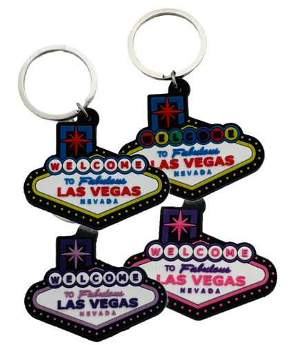 Rubber Welcome to Fabulous Las Vegas Keychain