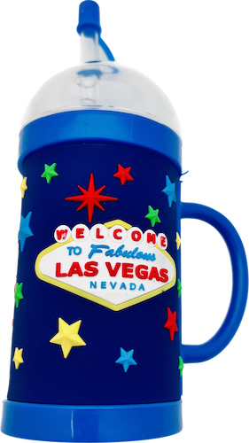 Las Vegas Themed Kids Sippy Cup w/ Straw