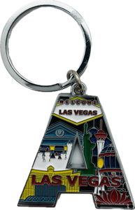 Las Vegas Landmarks Initial Keychain