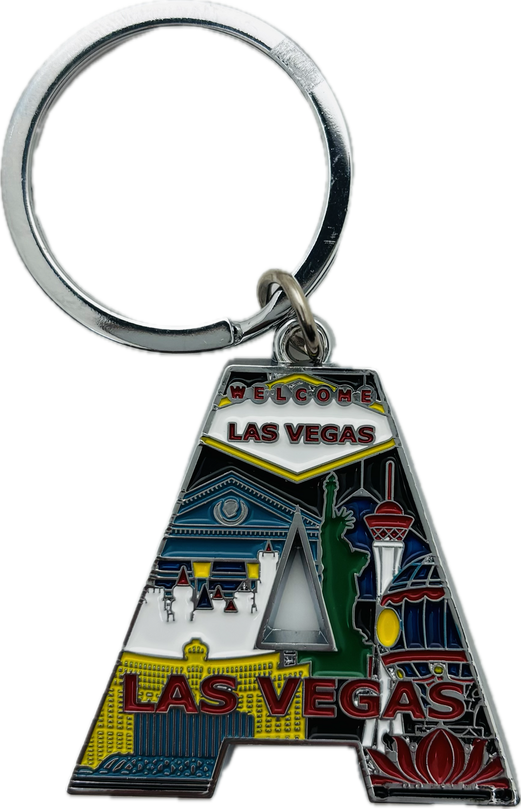 Las Vegas Landmarks Initial Keychain