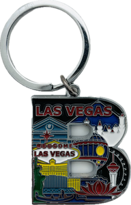 Las Vegas Landmarks Initial Keychain