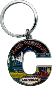 Las Vegas Landmarks Initial Keychain