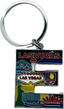 Las Vegas Landmarks Initial Keychain