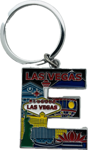 Las Vegas Landmarks Initial Keychain