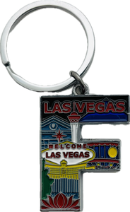 Las Vegas Landmarks Initial Keychain