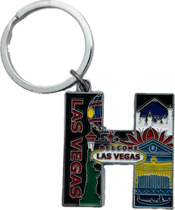 Las Vegas Landmarks Initial Keychain