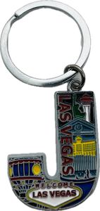 Las Vegas Landmarks Initial Keychain