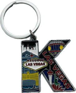 Las Vegas Landmarks Initial Keychain